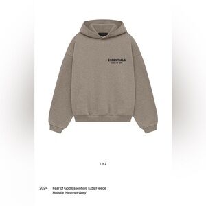 Brand new 2024 Essentials Heather Grey kids Hoodie size 4/5, 10 kids